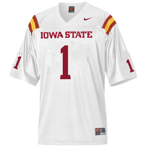 Iowa State Cyclones Men's #1 Isheem Young Nike NCAA Authentic White College Stitched Football Jersey NS42Q31LB